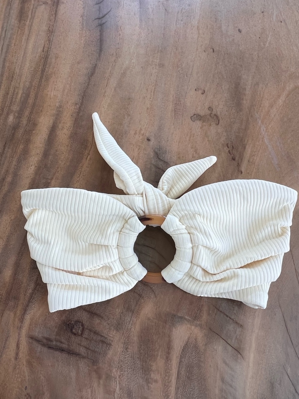 MONTCE cream ribbed Tori bikini
